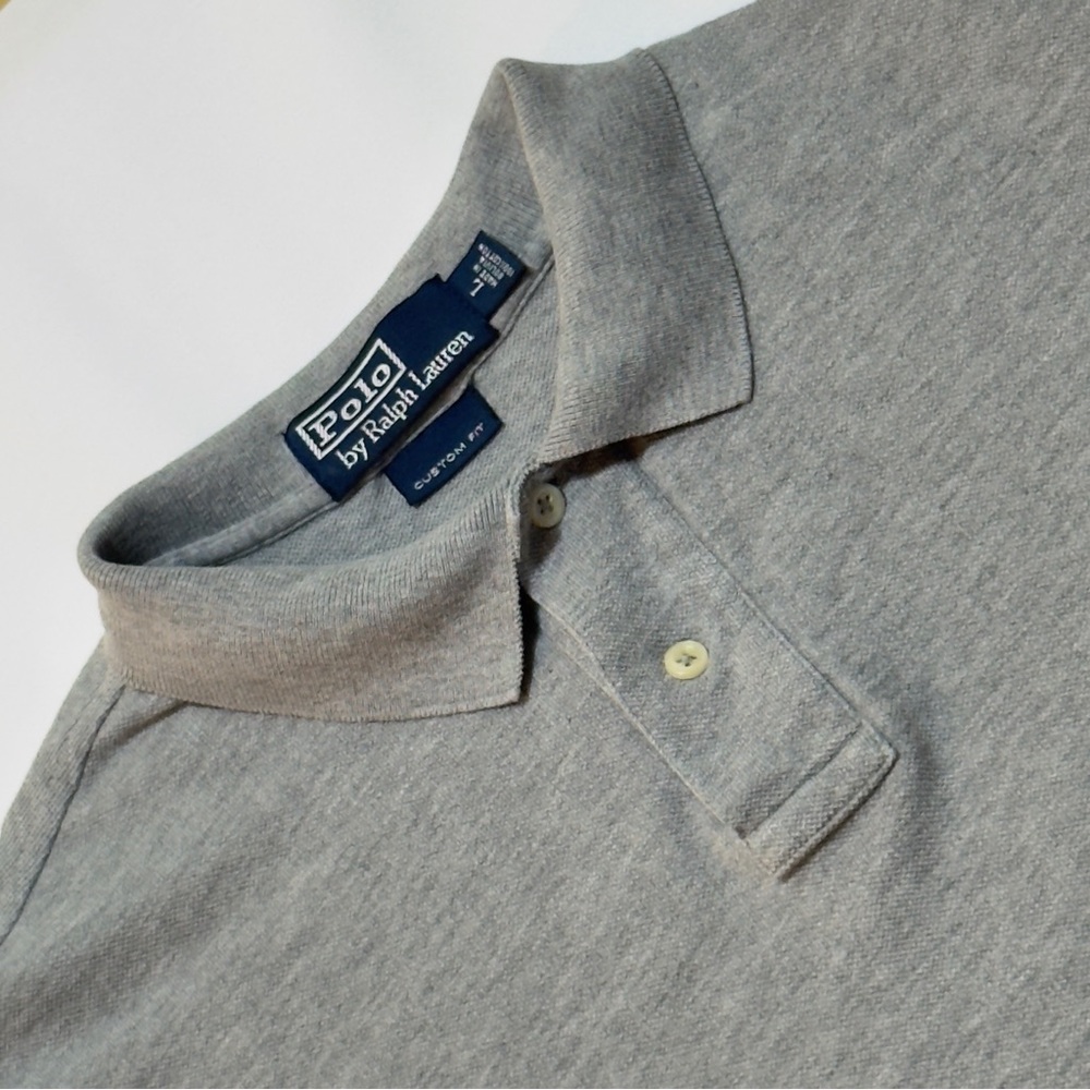 Polo Ralph Lauren‎ Polo Shirt Men's Size L Gray Short Sleeves Excellent